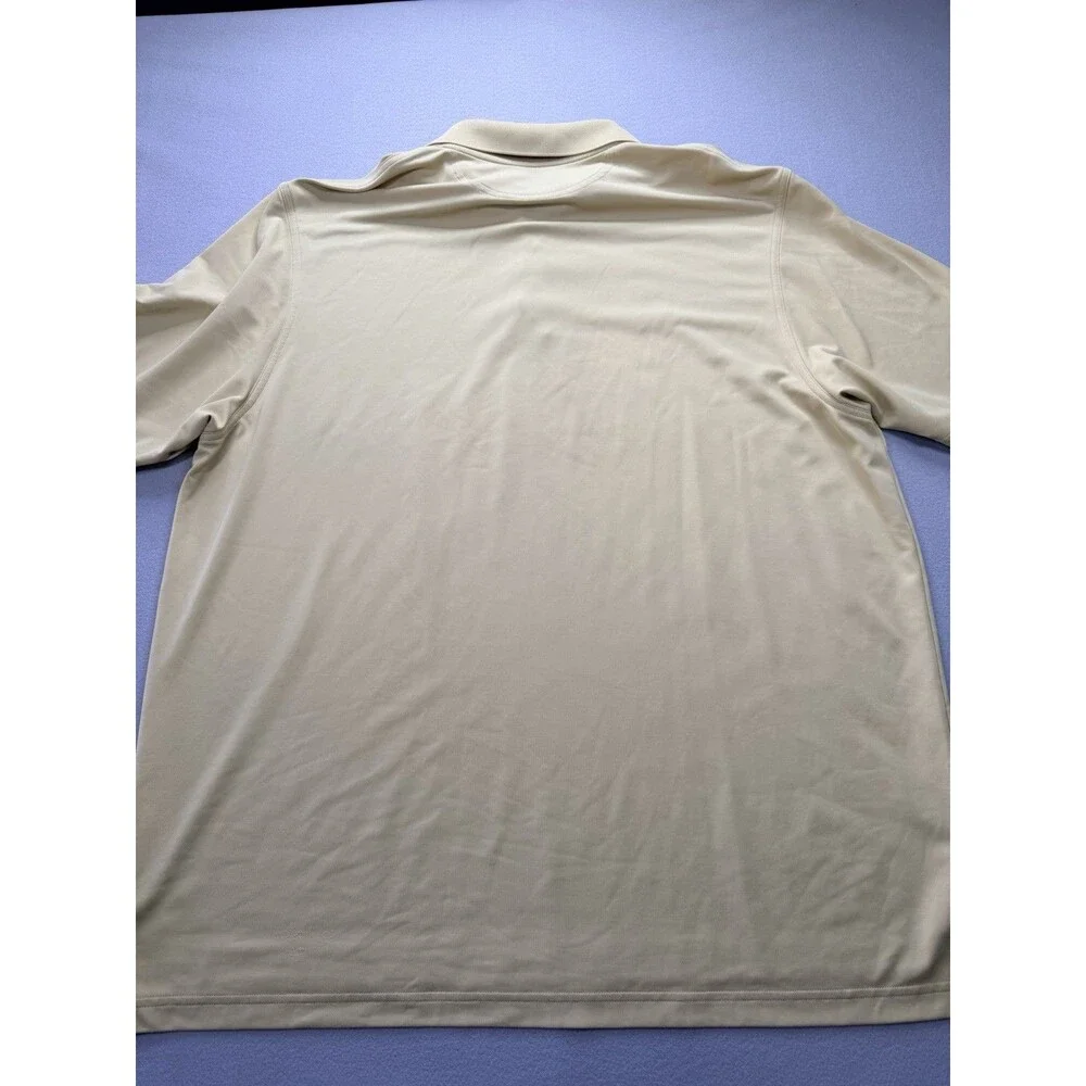 Under Armour HeatGear Polo Shirt Mens 3XL Light Yellow Golf Performance Loose